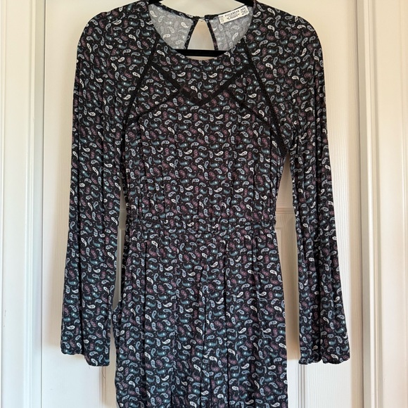 Pull&Bear Black and White Paisley Jumpsuit - Picture 1 of 6